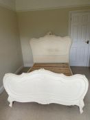 A French regency style painted double bed