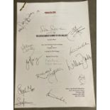 A signed Radio script The Hitchhikers Guide to the Galaxy Tertiary Phase Episode four