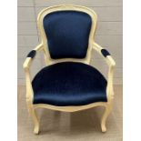 A French style open arm chair