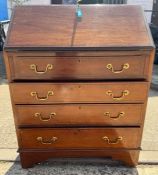 A mahogany bureau (H99cm W76cm D46cm)