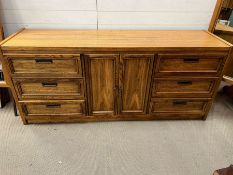 A Gerard Collin bedroom suite side board/dressing chest with shelves, drawers and mirror backs (