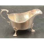 A silver sauce boat, hallmarked for Birmingham 1931and made by Ollivant & Botsford (Approximate