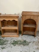 Two pine wall units
