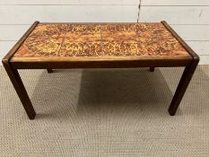 A Mid Century tile table (H40cm W87cm D44cm)