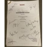 A signed Radio script The Hitchhikers Guide to the Galaxy Tertiary Phase Episode One
