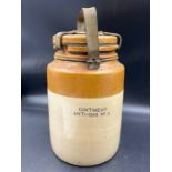 A WWII anti gas ointment stoneware jar