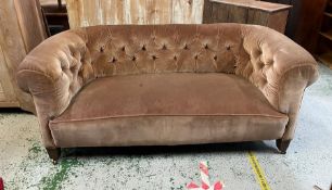 A button back Chesterfield sofa (H74cm W180cm D80cm SH40cm)