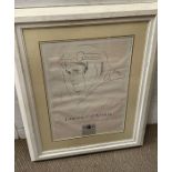 A framed poster of Lawrence of Arabia national portrait gallery 1989