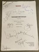 A signed Radio Script The Hitchhikers Guide to the Galaxy Tertiary Place Episode Six