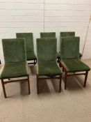 A set of six teak Mid Century dining chairs, Danish style unattributed Condition Report one has a