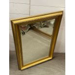 A gilt frame mirror (33cm x 23cm)