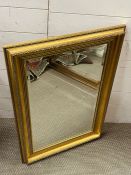 A gilt frame mirror (33cm x 23cm)