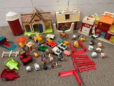 Fisher Price garage sets and farm yard play sets