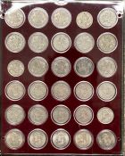 Thirty five half crown 1937- 1967, includes all pre 1947 silver years. Each year except 1952 when