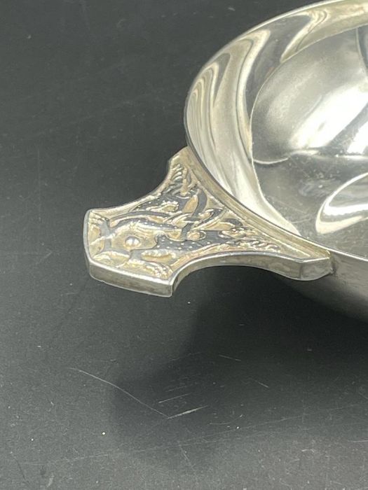 A Silver quaich bowl, (Approximate weight 169g, hallmarked for London 1944, by Wakely & Wheeler - Image 2 of 3