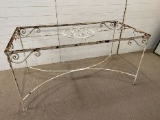 A reclaimed cast iron table frame (H78cm W154cm D77cm)