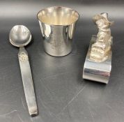 A Paddington Bear Children's set to include spoon, beaker and napkin ring holder