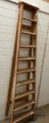 A ten run wooden stepladder