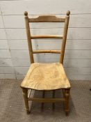 A pine kitchen chair
