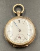 Continental silver pocket watch, marked 800