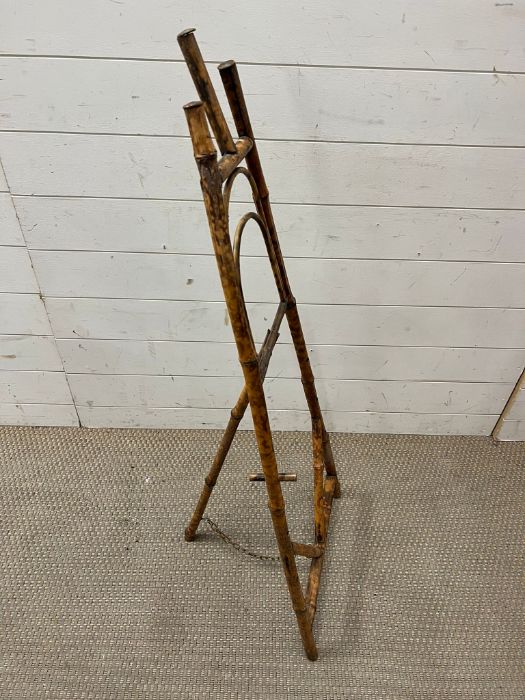 A Victorian bamboo floor standing easel (H115cm) - Image 3 of 3