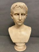 A marble bust of Caesar (H52cm W29cm)
