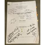 A signed script The Hitchhikers Guide to the Galaxy radio show live 2012