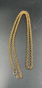 A 9ct gold rope necklace (Total Weight 6.6g)