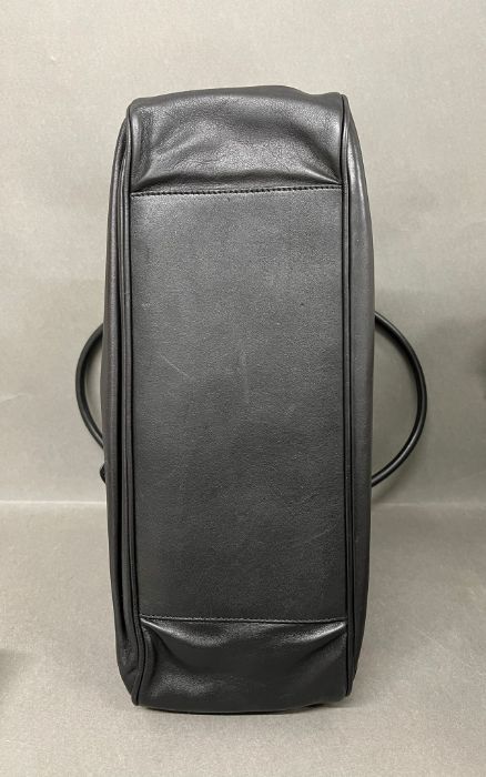 A Prada black leather Vitello Moon saddlebag with dust cover and authenticity card (W40cm) - Image 2 of 14