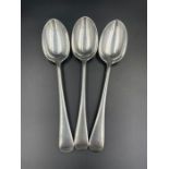 A set of three silver spoons by Francis Higgins & Son Ltd, hallmarked for London 1923. (