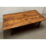 A large coffee table with shelf under (H47cm W152cm D80cm)