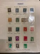 A selection of vintage French stamps