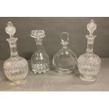 A selection of four decanters