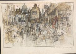A large collection of story boards and artwork from various Dickens film adaptations from the estate