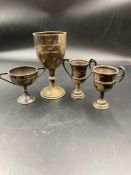 A small selection of silver cups (Approximate Total weight 175g)