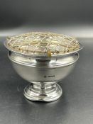 A silver rose bowl (Approximate weight 117g) hallmarked for Sheffield 1907 by Martin, Hall & Co