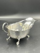 A hallmarked silver sauce boat, approximate weight 108g, London 1909, makers mark for Page, Keen &