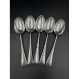 A set of five silver spoons, by Francis Higgins & Son Ltd hallmarked for London 1933. Approximate