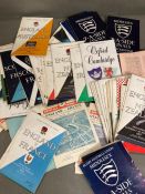 A collection of historic rugby programmes and a programme of the "Prix Des Nations" closing ceremony