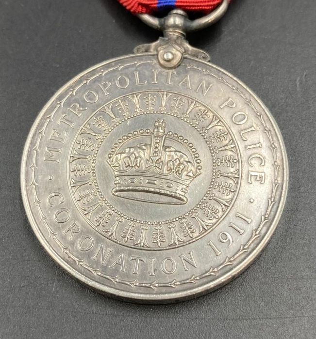 1911 Metropolitan Police Coronation Medal Engraved F C C Walker - Image 2 of 3