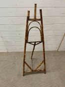 A Victorian bamboo floor standing easel (H115cm)