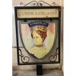 A Substantial pub sign along with frame 'The Queen Adelaide'