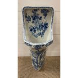 A 19th Century Japanese blue and white china urinal (65cm x 28cm)