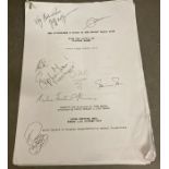 A signed script The Hitchhiker Guide to the Galaxy Radio show Royal Festival Hall 2009