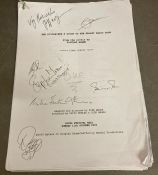 A signed script The Hitchhiker Guide to the Galaxy Radio show Royal Festival Hall 2009