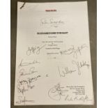 A signed Radio script The Hitchhikers Guide to the Galaxy Tertiary Place Episode Five