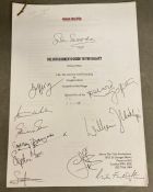 A signed Radio script The Hitchhikers Guide to the Galaxy Tertiary Place Episode Five
