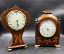 Two mahogany mantel clocks