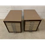 Two small Bisley filing cabinets