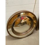 A circular porthole wall mirror (Dia 100cm)